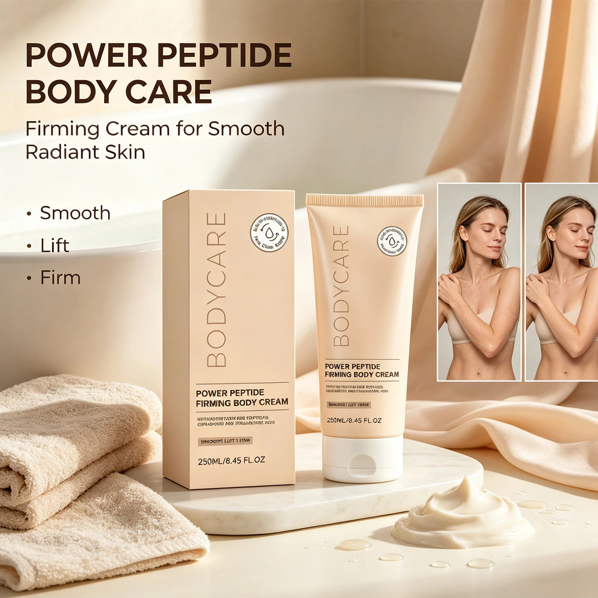 250ml Firming Body Cream – Moisturizing, Brightening & Smoothing Firming Body Cream QXL