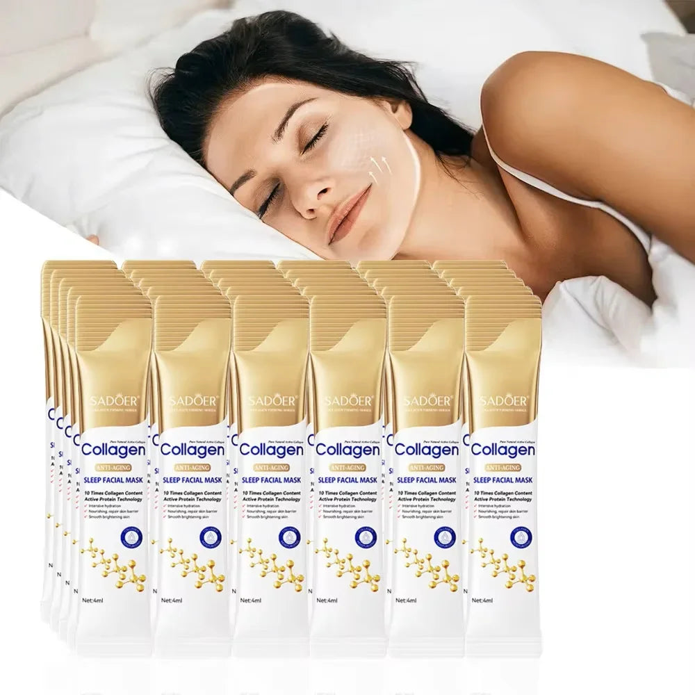 SADOER Collagen Sleeping Face Mask 30pc – Hydrating & Firming Sleeping Face Mask QXL