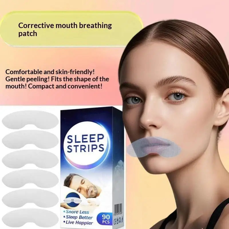 90-Pack Breathable Mouth Tape Sleep Strips | Nose Breathing Sleep Mouth Tape QXL