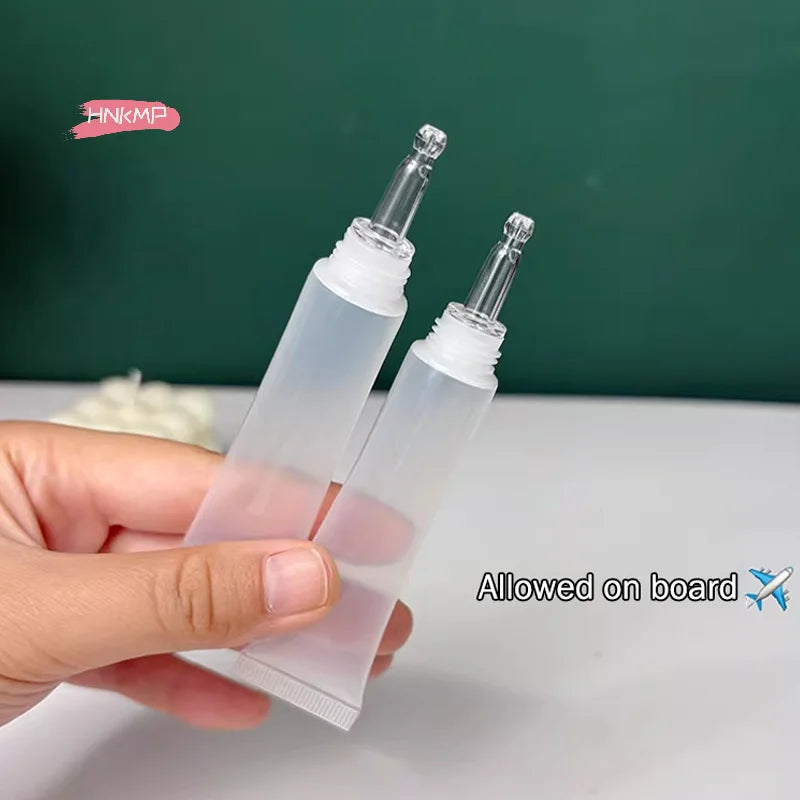 2-Pack Refillable Cosmetic Soft Tubes 10/15ml Dropper Bottles Refillable Cosmetic Tubes QXL