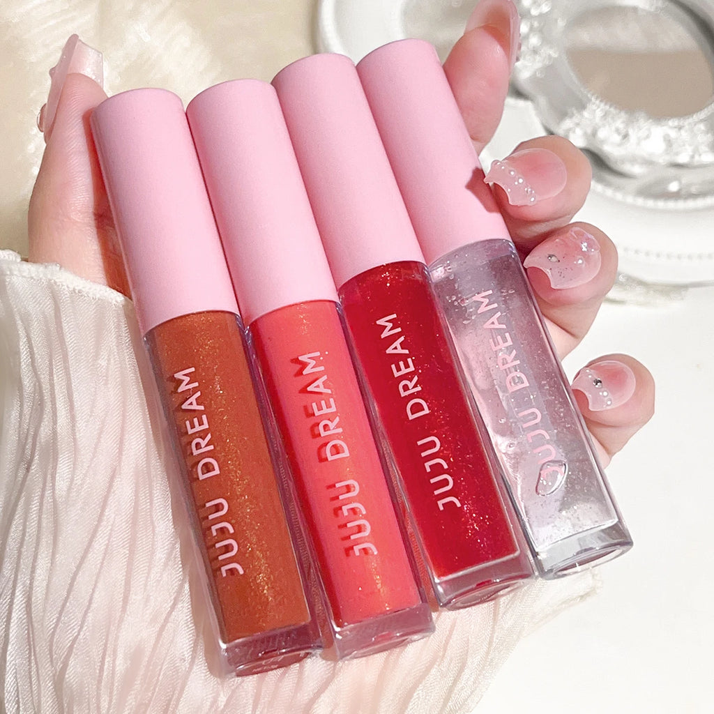 Pearlescent Mirror Lip Gloss | Moisturizing Sparkling Glaze Lip Gloss QXL