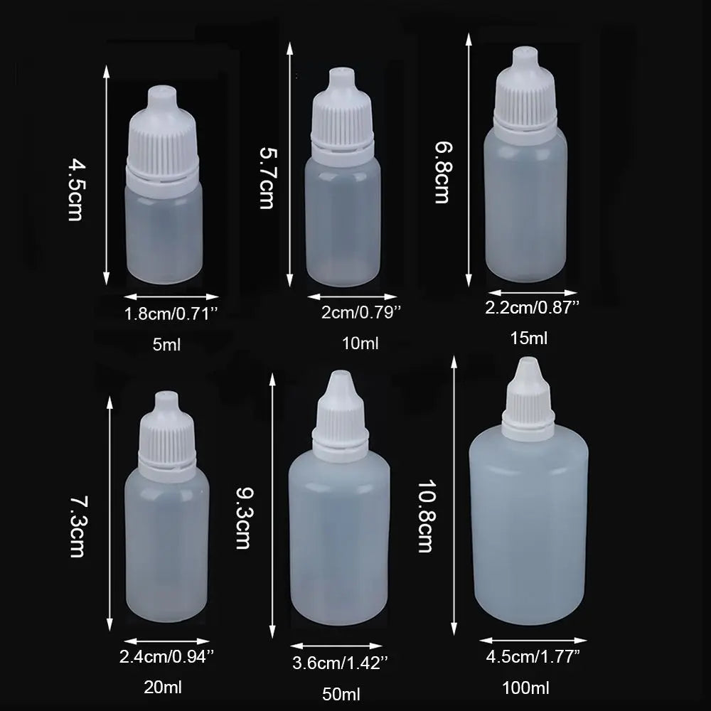 Empty Plastic Squeeze Dropper Bottles 5–100ml | Refillable Refillable Dropper Bottle QXL