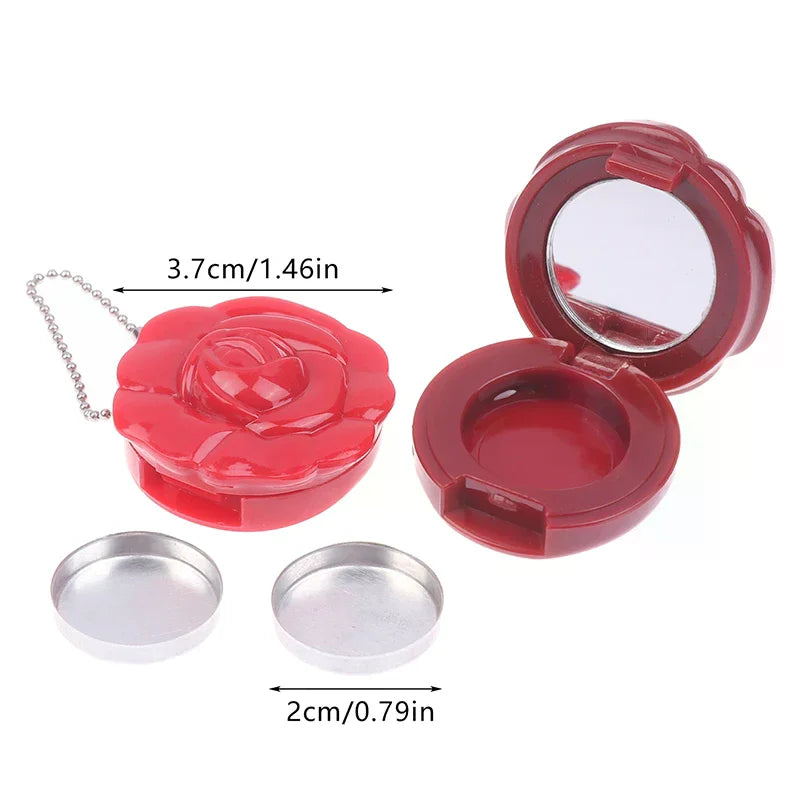 Rose Mirror Keychain Compact | Refillable Makeup Case Refillable Makeup Compact QXL