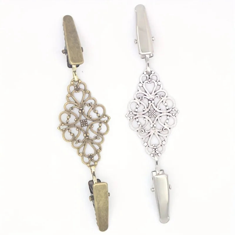 Retro Hollow Alloy Shawl Clip | Cardigan & Scarf Brooch Brooch Clip QXL