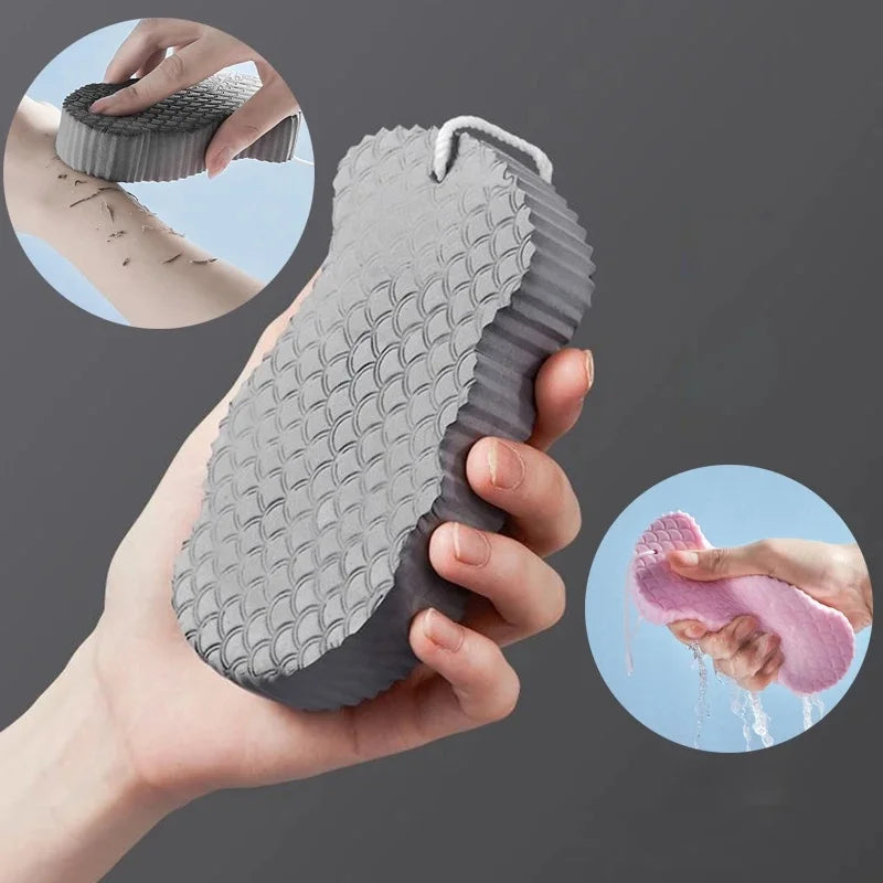 Exfoliating Bath Sponge | Body Scrubber & Dead Skin Remover Exfoliating Bath Sponge QXL grey