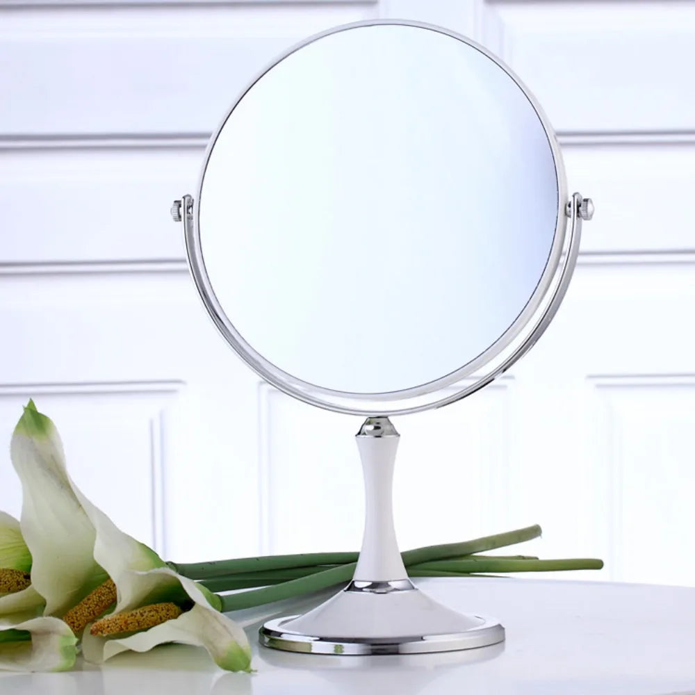 Double-Sided 3X Magnifying Makeup Mirror | 360° Rotating Stand Vanity Makeup Mirror QXL
