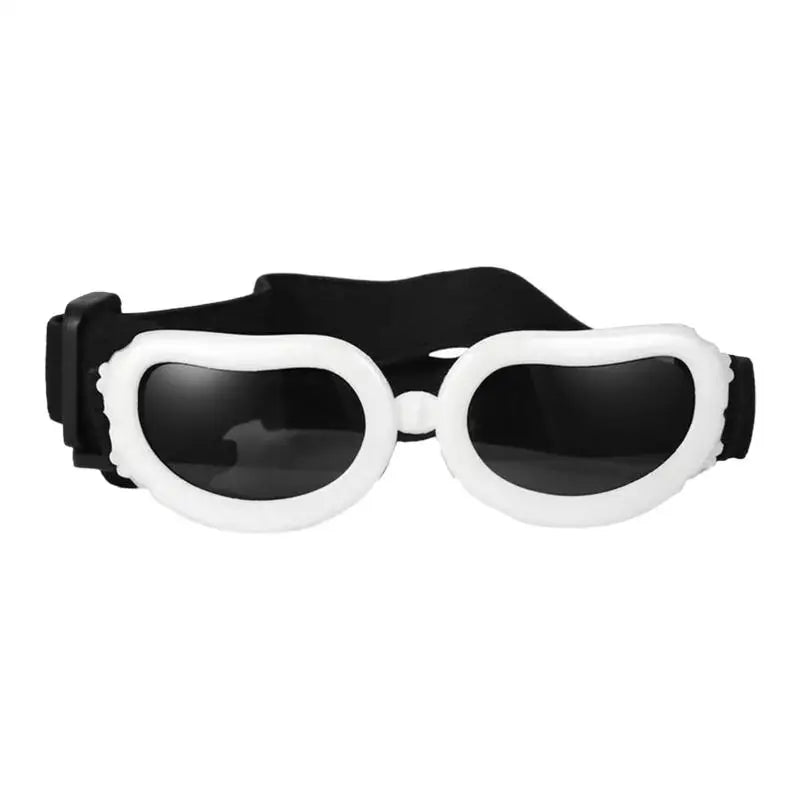 Adjustable Dog Goggles – UV & Windproof Pet Sunglasses Pet Eye Protection QXL White