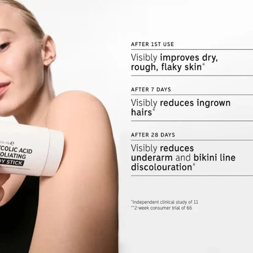 Glycolic Acid Exfoliating Body Stick | Smooth & Bright Skin Exfoliating Body Stick QXL