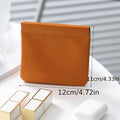 PU Leather Travel Cosmetic Bag & Mini Coin Wallet Cosmetic Travel Bag QXL Caramel color 1pc