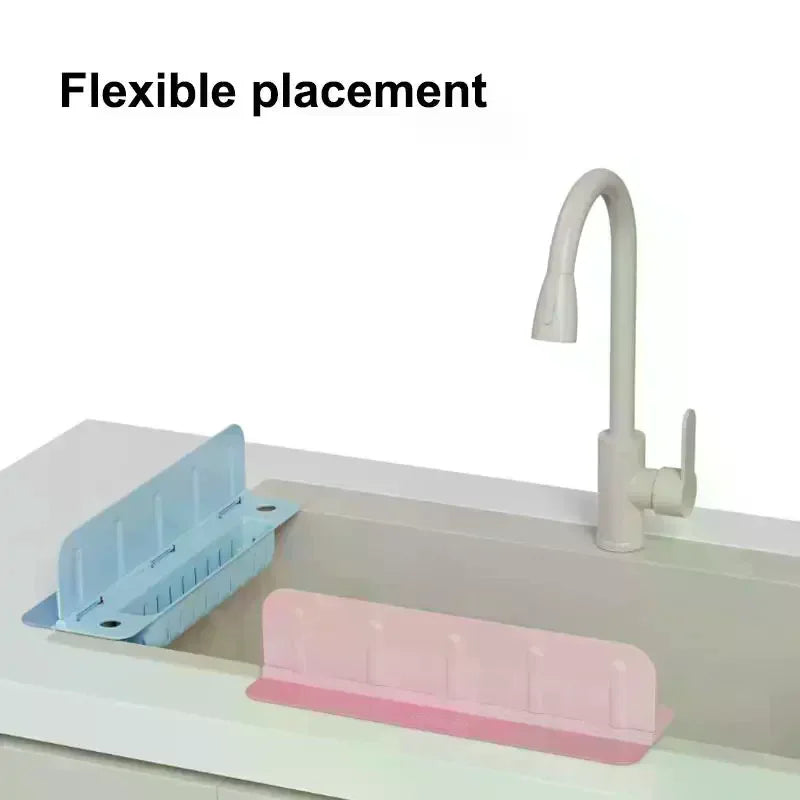 Silicone Sink Splash Guard with Drain & Storage Tray Sink Splash Guard QXL