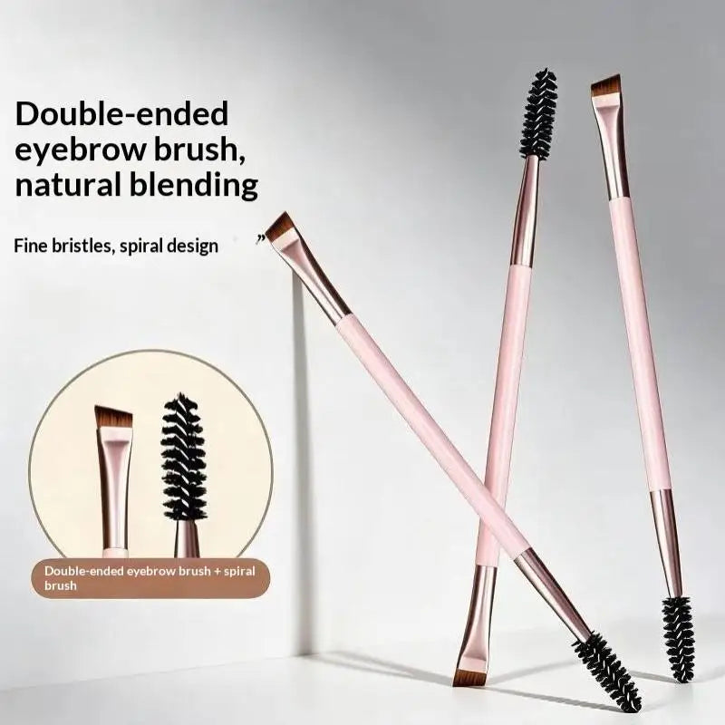 2-in-1 Dual-Ended Eyebrow Brush & Spoolie | Angled Brow Tool Eyebrow Brush QXL