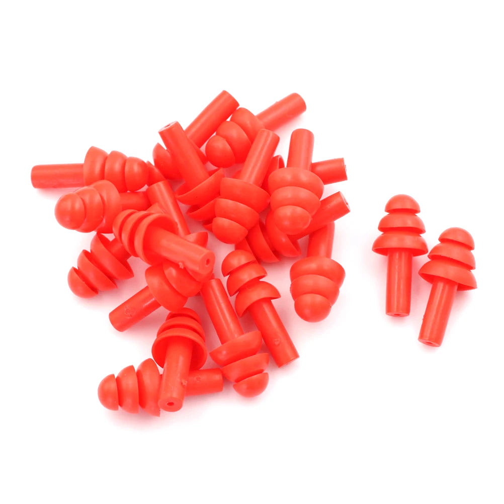 20-Pack Silicone Earplugs for Sleep, Study & Noise Reduction Silicone Earplugs QXL 0 Red
