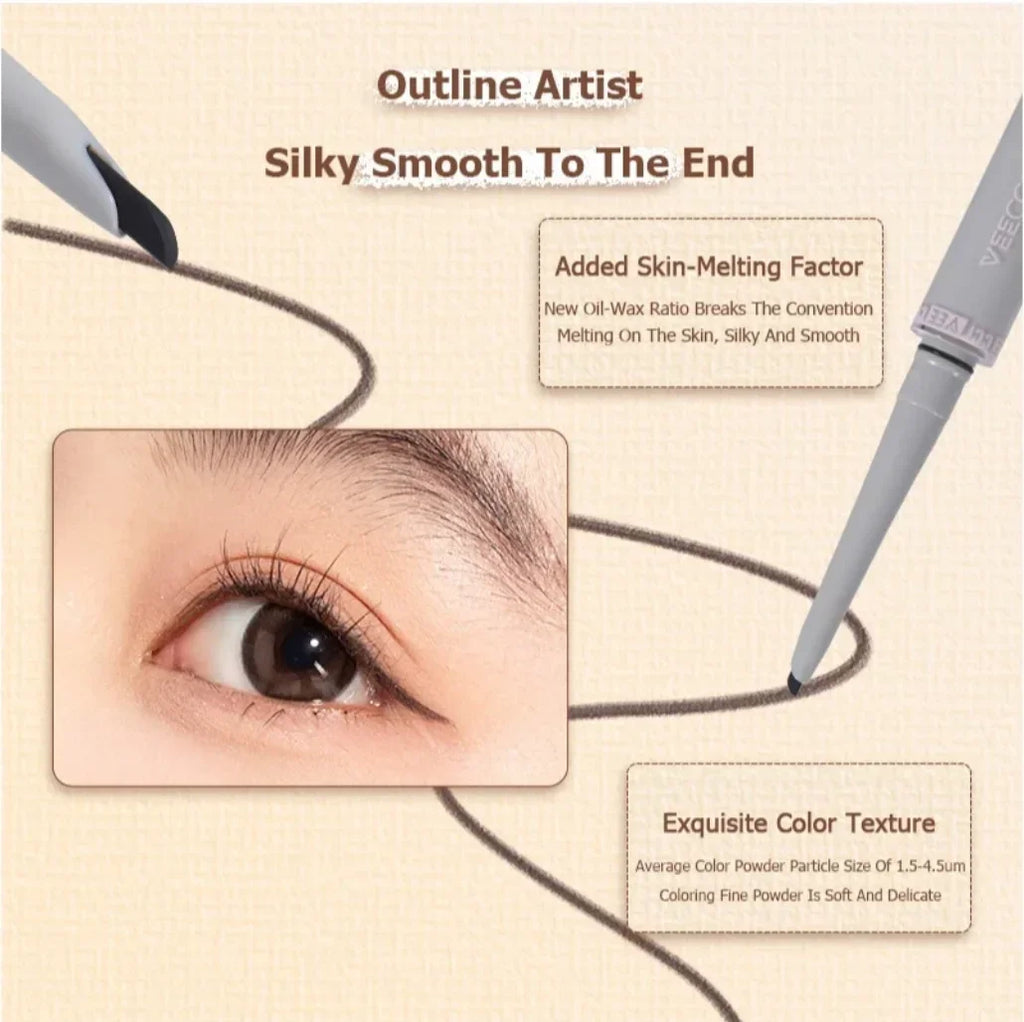 VEECCI Double-Ended Waterproof Eyeliner & Eyebrow Pencil Eyeliner Pencil QXL