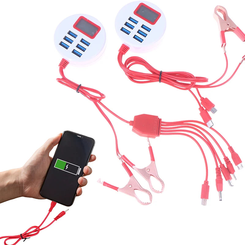 6-Port USB Charging Dock with LCD | 5V 1A Multi-Device Charger USB Charging Dock QXL