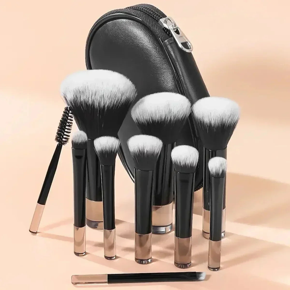 10-Piece Mini Makeup Brush Set – Powder, Eyeshadow & Blush Makeup Brush Set QXL