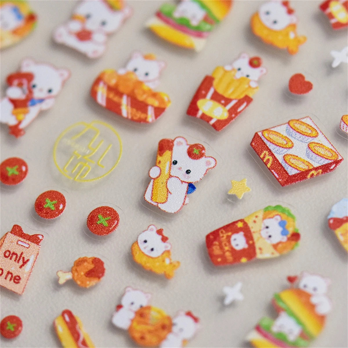 5D Kawaii Nail Stickers – Cute Rabbit & Dog Slider Decals Nail Art Stickers QXL