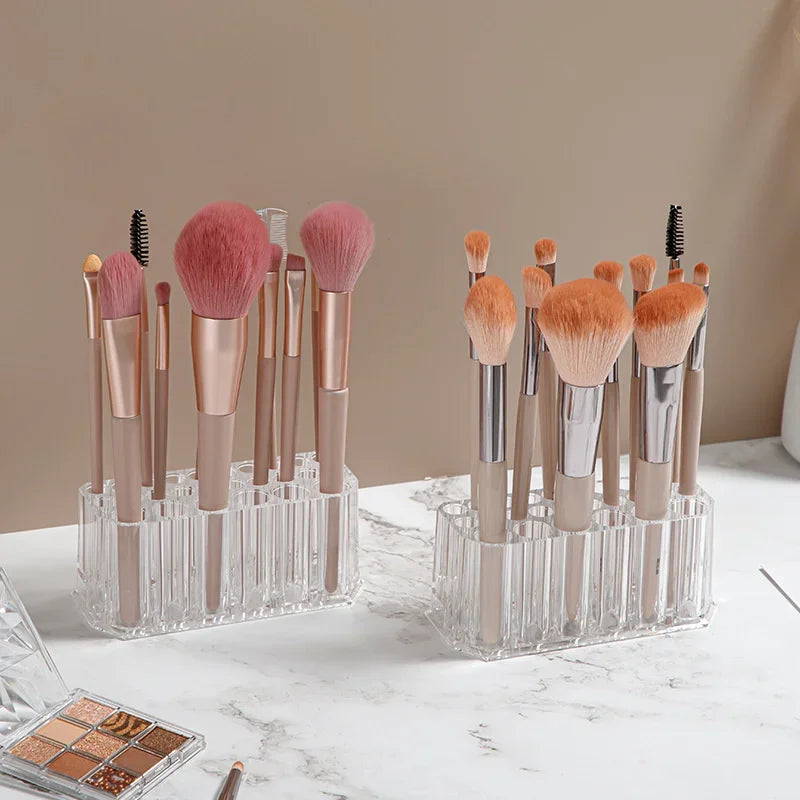 26-Hole Acrylic Makeup Brush & Lipstick Organizer Stand Makeup Brush Organizer QXL