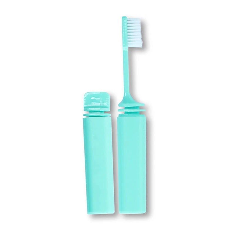 Foldable Travel Toothbrush | Soft Bristles, Compact & Portable Travel Toothbrush QXL Blue