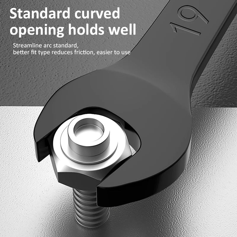 72-Tooth Dual-End Ratchet Combination Wrench | Cr-V Steel Ratchet Combination Wrench QXL