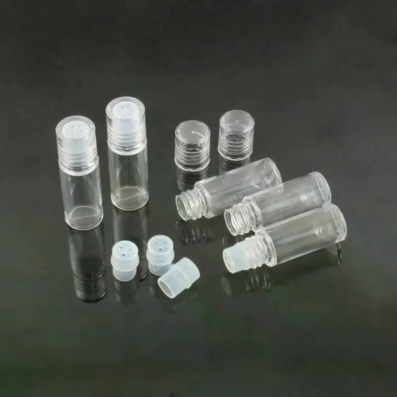 5-Pack 3ml Clear Refillable Loose Powder Sifter Bottles Powder Sifter Bottle QXL