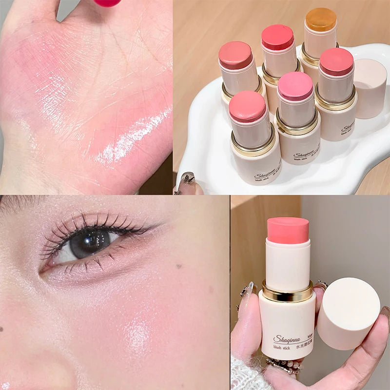 SHAQINUO Glow Blush Stick | Korean Glass Skin Luxe Finish Cream Blush Stick QXL