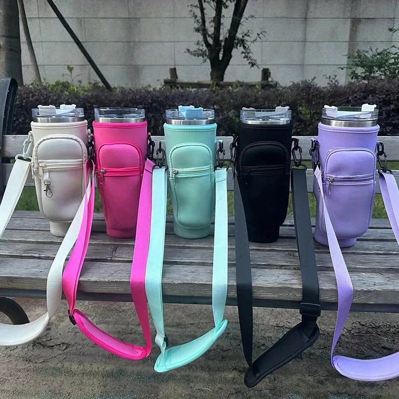 Neoprene Water Bottle Sleeve Set | Insulated Sliding Bag Cover Bottle Sleeve Set QXL