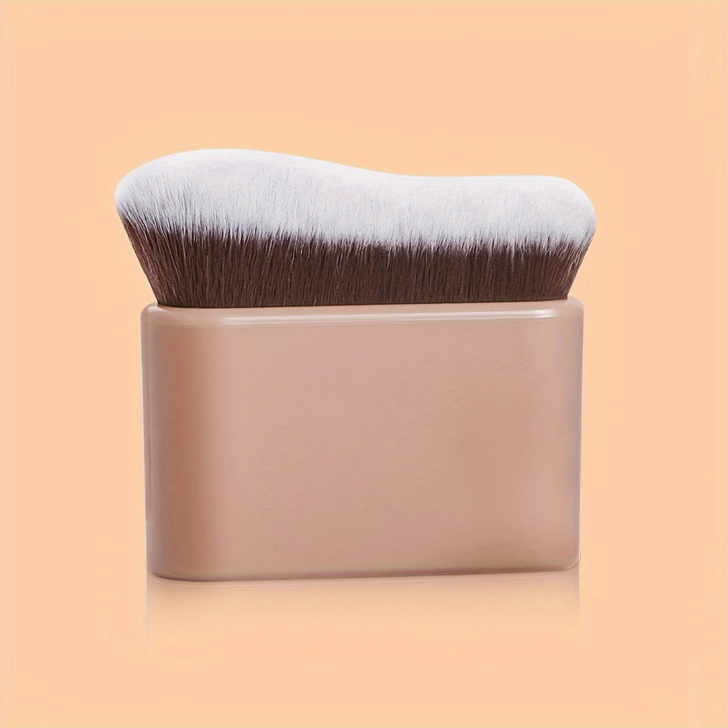 LUXEBLEND Wave Contour Makeup Brush | Foundation Blending Contour Makeup Brush QXL Brown