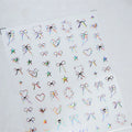 5D Chinese Floral Camellia & Peach Blossom Nail Stickers