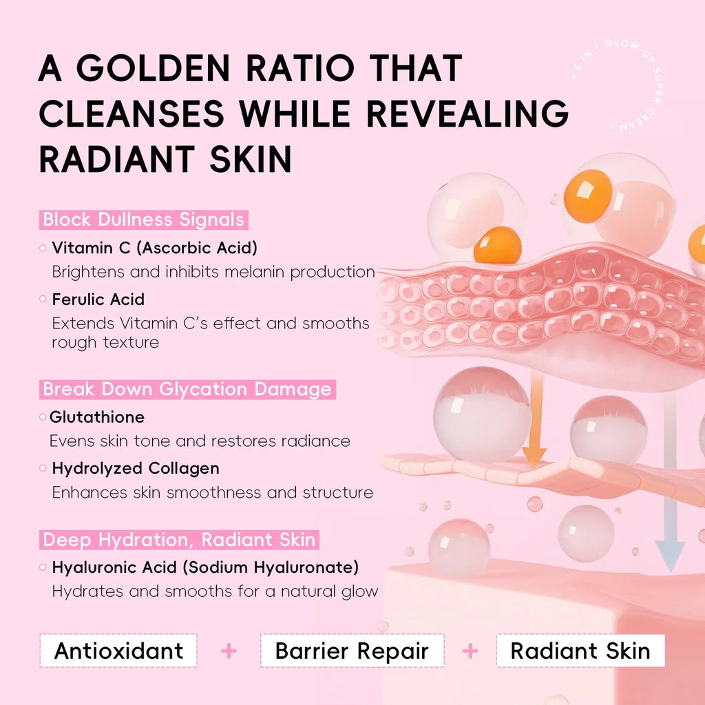 LAIKOU 5-in-1 Hydrating Face Cream 30g | Glow Up Skincare Hydrating Face Cream QXL