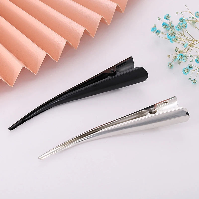 5/10-Pack Long Metal Duckbill Hair Clips | Salon Styling Clamps Hair Styling Clips QXL