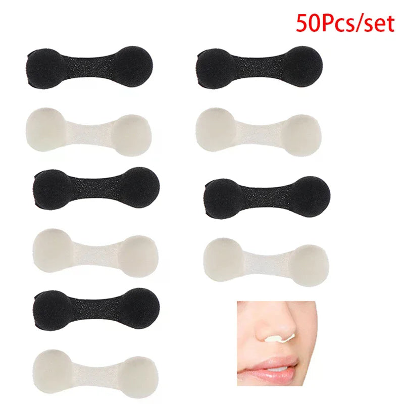 50-Pack Spray Tan Nose Filters | Sponge Nasal Plugs Black & White Disposable Nose Filters QXL