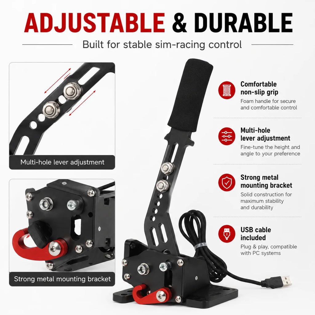14-Bit USB Sim Racing Handbrake | G29 Thrustmaster Fanatec Sim Racing Handbrake QXL