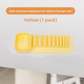 Silicone Makeup Brush Cleaner & Wall-Mount Drying Rack Brush Cleaner Rack QXL Yellow