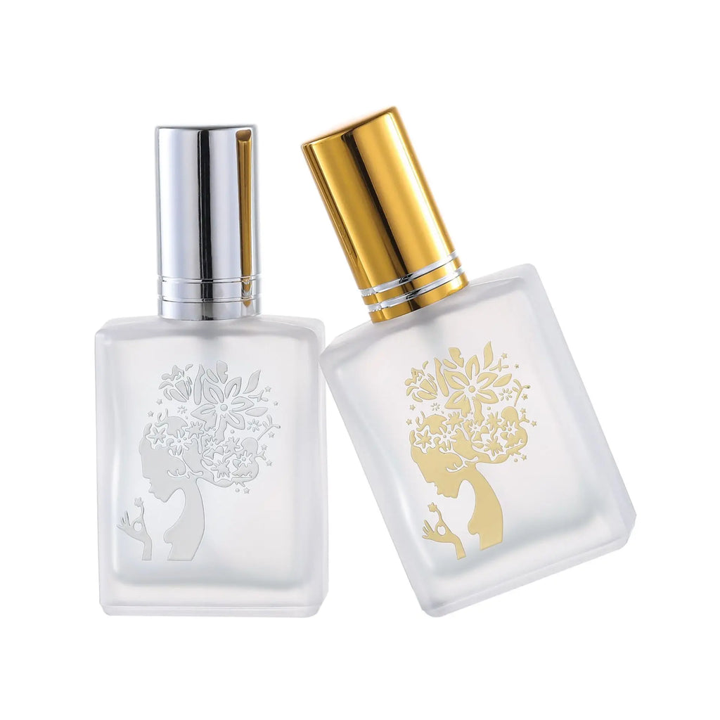15ml Frosted Glass Perfume Spray Bottle | Artistic Design Perfume Spray Bottle QXL