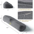 Memory Foam Contour Pillow | Ergonomic Neck & Side Sleeper Memory Foam Pillow QXL Dark Grey