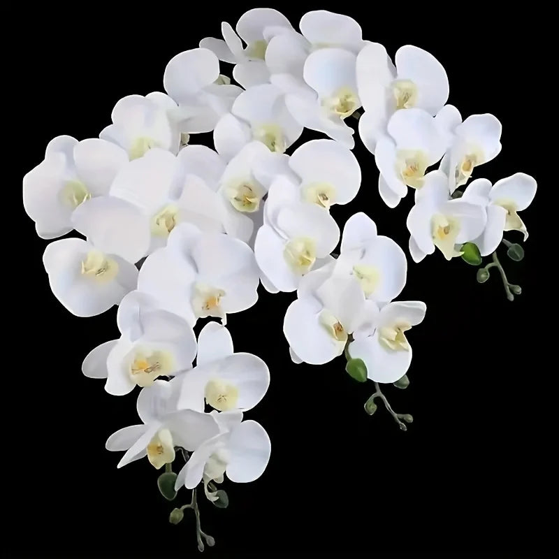 2-Pack Lifelike Butterfly Orchid Artificial Flowers | Home Decor Artificial Flowers QXL