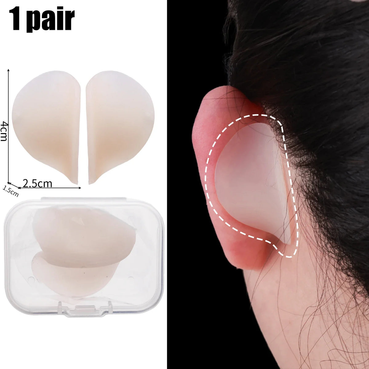 5-Pair Silicone Elf Ear Stickers | 4D Keel V-Face Patches Ear Shaping Stickers QXL A01