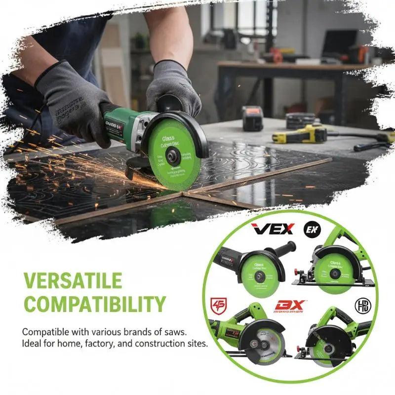 Glass Cutting Disc 100–125mm | Ultra-Thin Angle Grinder Blade Cutting Disc QXL