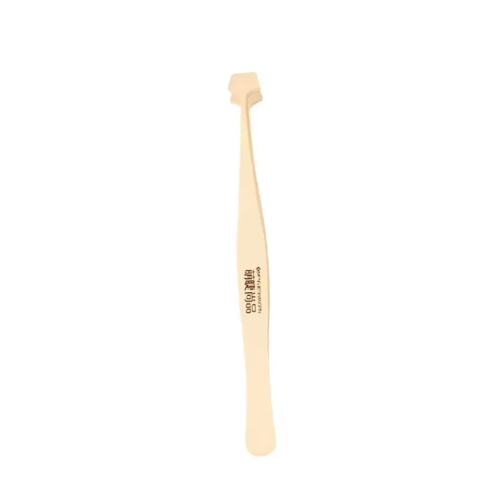 45° Anti-Stick Eyelash Tweezers | Cluster Lash Applicator Eyelash Tweezers QXL Mocha White