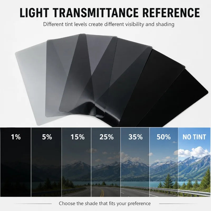 Car Window Tint Film 50x300cm | Solar UV Privacy Film + Tools Window Tint Film QXL 20 percent