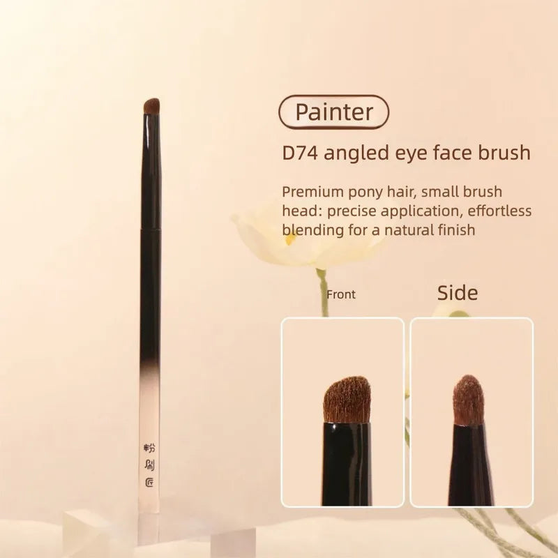 Painter D74 Angled Eyeshadow Brush | Soft Horsehair Eyelid Angled Eyeshadow Brush QXL
