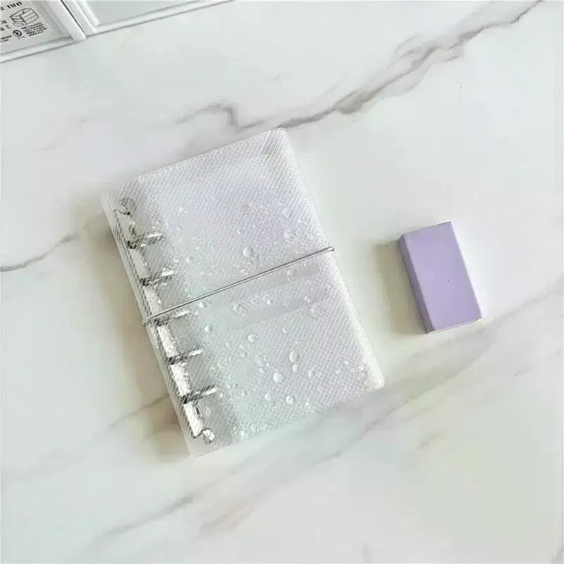 A6 M5 PP Three-Fold Loose Leaf Notebook Cover | Mini Portable Notebook Cover QXL