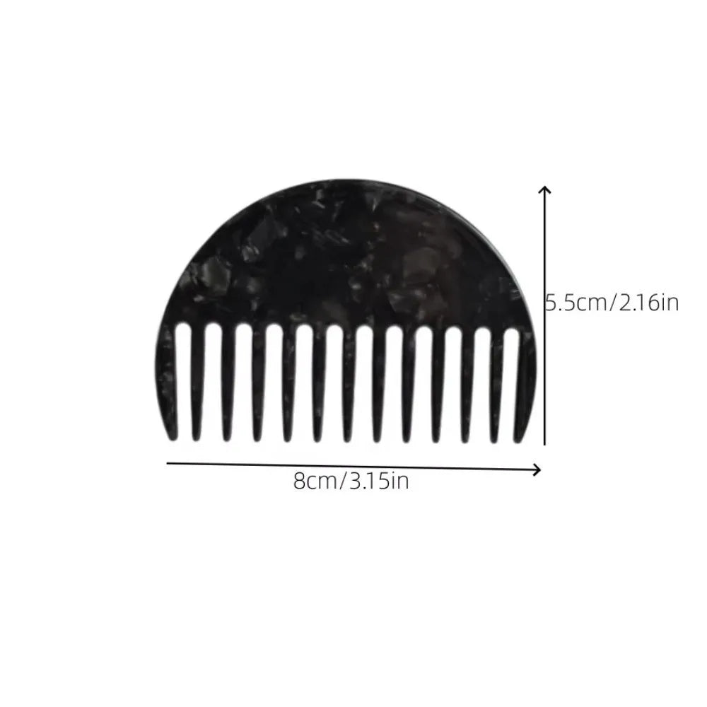 Anti-Static Half-Round Hair Straightening Comb | Acetate Hair Straightening Comb QXL