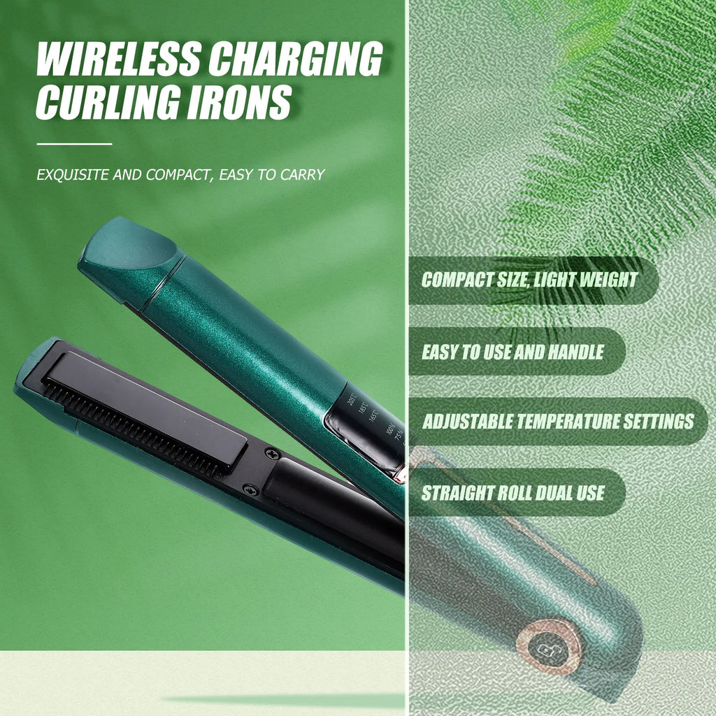 3-in-1 Cordless Hair Straightener & Curler | USB Rechargeable Cordless Hair Straightener QXL