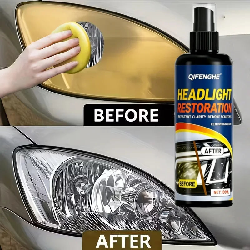 Car Headlight Polish Spray | Restore Clarity & Remove Scratches Headlight Polish Spray QXL