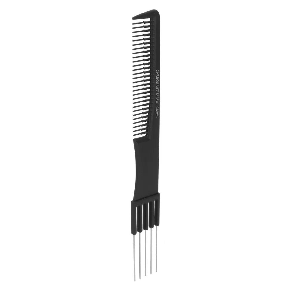 10-Pack Carbon Lift Teasing Combs | Fine Teeth Salon Back Comb Hair Teasing Comb QXL