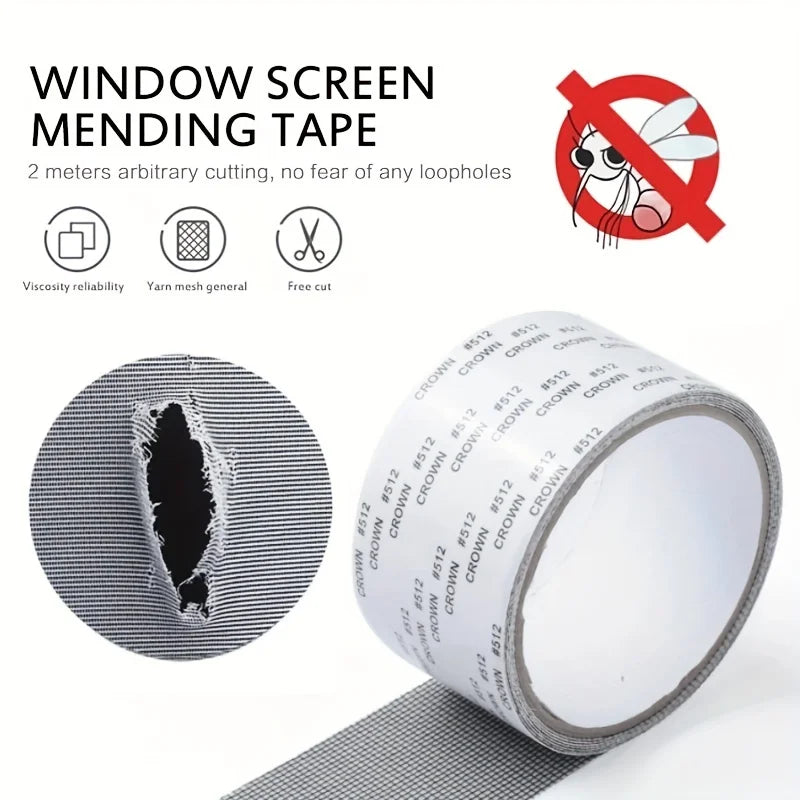 Mesh Self-Adhesive Window Screen Repair Tape | Bug Barrier Screen Repair Tape QXL