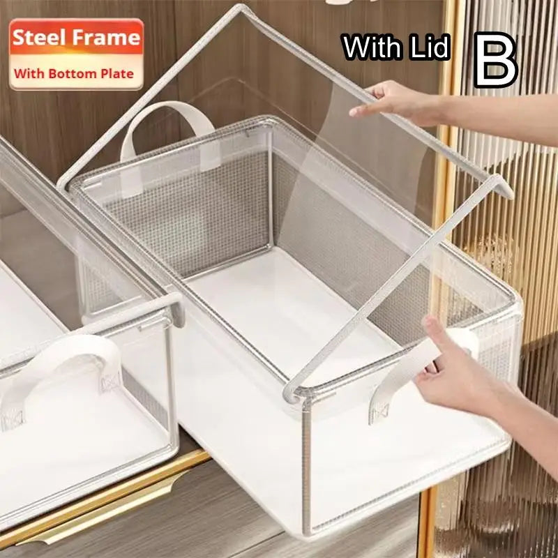 Transparent PVC Storage Box | Waterproof Home Organizer Storage Organizer Box QXL B