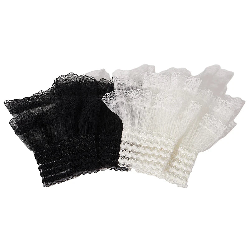 Lace Fake Cuffs | Nail Art Photography Props – 1 Pair Lace Wrist Cuffs QXL