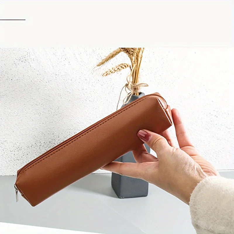 Faux Leather Mini Makeup Pencil Case & Brush Bag Makeup Pencil Case QXL